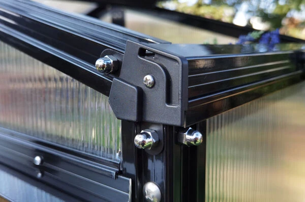 OUTFLEXX Gewächshaus, Schwarz, Alu/Polycarbonat, 111x61x175cm, Pulverbeschichtet 13 OUTFLEXX Gewächshaus, Schwarz, Alu/Polycarbonat, 111x61x175cm, Pulverbeschichtet – Bild 11