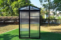 OUTFLEXX Gewächshaus, Schwarz, Alu/Polycarbonat, 111x61x175cm, Pulverbeschichtet 25 OUTFLEXX Gewächshaus, Schwarz, Alu/Polycarbonat, 111x61x175cm, Pulverbeschichtet -Gartenladen 22273 8.jpg