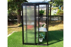 OUTFLEXX Gewächshaus, Schwarz, Alu/Polycarbonat, 91x51x168cm, Pulverbeschichtet -Gartenladen 22274 8.jpg