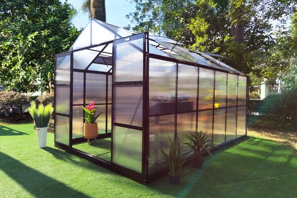 OUTFLEXX Gewächshaus, Schwarz, Alu/Polycarbonat, 372x250x228cm, Pulverbeschichtet 3 OUTFLEXX Gewächshaus, Schwarz, Alu/Polycarbonat, 372x250x228cm, Pulverbeschichtet