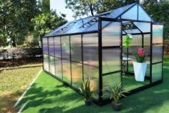 OUTFLEXX Gewächshaus, Schwarz, Alu/Polycarbonat, 372x250x228cm, Pulverbeschichtet 14 OUTFLEXX Gewächshaus, Schwarz, Alu/Polycarbonat, 372x250x228cm, Pulverbeschichtet -Gartenladen 22279 2.jpg