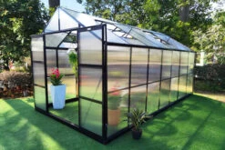 OUTFLEXX Gewächshaus, Schwarz, Alu/Polycarbonat, 433x250x228cm, Pulverbeschichtet -Gartenladen 22280 6.jpg