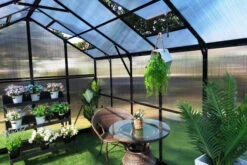 OUTFLEXX Gewächshaus, Schwarz, Alu/Polycarbonat, 494x250x228cm, Pulverbeschichtet -Gartenladen 22281 11.jpg