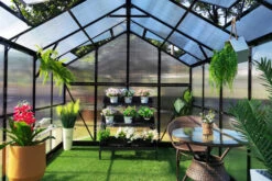 OUTFLEXX Gewächshaus, Schwarz, Alu/Polycarbonat, 494x250x228cm, Pulverbeschichtet -Gartenladen 22281 9.jpg