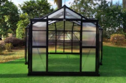 OUTFLEXX Gewächshaus, Schwarz, Alu/Polycarbonat, 381x377x250cm, Pulverbeschichtet -Gartenladen 22282 10.jpg