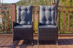 OUTFLEXX 2er Set Dining Sessel, Schwarz, Polyrattan, Je 55 X 65 X 112 Cm, Rücken Stufenlos Verstellbar 13 OUTFLEXX 2er Set Dining Sessel, Schwarz, Polyrattan, Je 55 X 65 X 112 Cm, Rücken Stufenlos Verstellbar -Gartenladen 22284 2.jpg