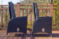 OUTFLEXX 2er Set Dining Sessel, Schwarz, Polyrattan, Je 55 X 65 X 112 Cm, Rücken Stufenlos Verstellbar 14 OUTFLEXX 2er Set Dining Sessel, Schwarz, Polyrattan, Je 55 X 65 X 112 Cm, Rücken Stufenlos Verstellbar -Gartenladen 22284 3.jpg