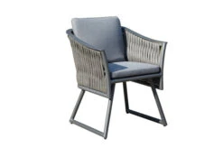 OUTFLEXX Oranger Blossom Sessel, Anthrazit, Aluminium/ XL Geflecht, 60x62x75 Cm , Inkl. Polster