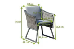 OUTFLEXX Oranger Blossom Sessel, Anthrazit, Aluminium/ XL Geflecht, 60x62x75 Cm , Inkl. Polster -Gartenladen 22300 3.jpg