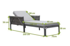 OUTFLEXX Mermaid Liege, Anthrazit, Aluminium/XL Geflecht, 203x75x56 Cm, Inkl. Polster -Gartenladen 22302 5.jpg