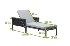 OUTFLEXX Mermaid Loungeliege, Anthrazit, Aluminium/XL Rope, 75x56x65 Cm, Inkl. Polster -Gartenladen 22309 4.jpg