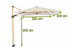 DOPPLER Alu Wood Pendelschirm, Natur, Alu/Polyester, 300x220 Cm, Mit Kurbel, Holzoptik -Gartenladen 22336 5.jpg
