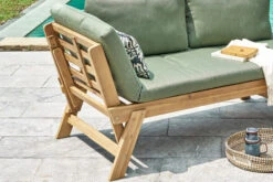 OUTFLEXX Lounge/Liege, FSC Akazie, Teakoptik, 192x70x60cm, Inkl. Polster, Grün 12 OUTFLEXX Lounge/Liege, FSC Akazie, Teakoptik, 192x70x60cm, Inkl. Polster, Grün -Gartenladen 22356 4.jpg