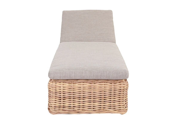 OUTFLEXX Sunlounger, Natur Meliert/sand, Polyrattan, 216x76x47 Cm, Rückenlehne Verstellbar 6 OUTFLEXX Sunlounger, Natur Meliert/sand, Polyrattan, 216x76x47 Cm, Rückenlehne Verstellbar – Bild 4
