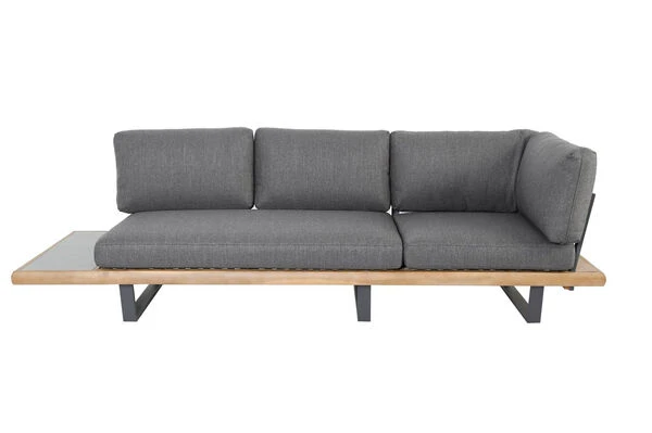 OUTFLEXX Ecklounge, Anthrazit/stone Grey, Aluminium/Akazie In Teakoptik, Für 5 Personen, Inkl. Polster 14 OUTFLEXX Ecklounge, Anthrazit/stone Grey, Aluminium/Akazie In Teakoptik, Für 5 Personen, Inkl. Polster – Bild 12