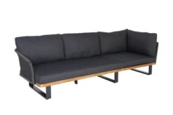 OUTFLEXX Ecklounge, Anthrazit, Geflecht/Akazie, 5 Personen, Inkl. Polster In Anthrazit Und Kaffeetisch 75x75 Cm 22 OUTFLEXX Ecklounge, Anthrazit, Geflecht/Akazie, 5 Personen, Inkl. Polster In Anthrazit Und Kaffeetisch 75x75 Cm -Gartenladen 22373 3.jpg