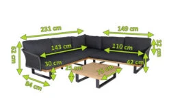 OUTFLEXX Ecklounge, Anthrazit, Geflecht/Akazie, 5 Personen, Inkl. Polster In Anthrazit Und Kaffeetisch 75x75 Cm 17 OUTFLEXX Ecklounge, Anthrazit, Geflecht/Akazie, 5 Personen, Inkl. Polster In Anthrazit Und Kaffeetisch 75x75 Cm -Gartenladen 22373 5.jpg