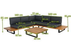 OUTFLEXX Ecklounge, Anthrazit, Akazie, 5 Personen, Inkl. Polster Und Kaffeetisch 77 X 77 Cm -Gartenladen 22374 mass.jpg