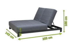 OUTFLEXX Doppelliegen, Anthrazit/flanelle, Alu/Sunbrella, 203x143x40/100, Höhenverstellbare Rückenlehne 15 OUTFLEXX Doppelliegen, Anthrazit/flanelle, Alu/Sunbrella, 203x143x40/100, Höhenverstellbare Rückenlehne -Gartenladen 22412 5.jpg