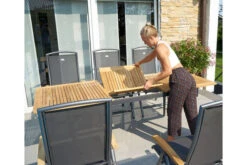 HARTMAN Silencio / Alice Sitzgruppe, Xerix/natur, Alu/Teak, 4x4 Textilen, 4 Multipositionssessel, 160/220x90cm, FSC-Teak Armlehnen -Gartenladen 22443 8 3.jpg 3