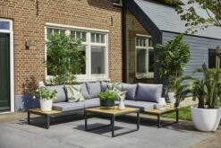 HARTMAN Ecklounge, Natur/xerix, Alu/Teak, 5 Personen, Seitenablage Aus Teak