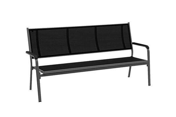 KETTLER BasicPlus 3er Bank, Anthrazit, Alu/Textilene, 67x97x191, 0310612-7000 3 KETTLER BasicPlus 3er Bank, Anthrazit, Alu/Textilene, 67x97x191, 0310612-7000