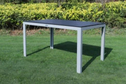 VILLANA Esstischgarnitur, Silber/schwarz, Alu/Holzimitat/Textil, Tisch 150x90cm, 4 Multipositionssessel -Gartenladen 22559 04.jpg