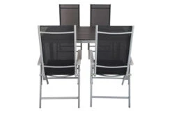 VILLANA Esstischgarnitur, Silber/schwarz, Alu/Holzimitat/Textil, Tisch 150x90cm, 4 Multipositionssessel -Gartenladen 22559 07.jpg