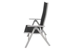 VILLANA Esstischgarnitur, Silber/schwarz, Alu/Holzimitat/Textil, Tisch 150x90cm, 4 Multipositionssessel -Gartenladen 22559 17.jpg