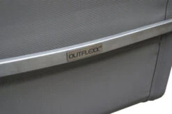 OUTFLEXX Esstischgarnitur, Silber/taupe, Edelstahl/Granit/Textilene, 200x100 Cm, 6 Freischwinger, Padded, Teakarmlehnen -Gartenladen 22773 09.jpg