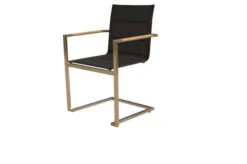 OUTFLEXX Esstischgarnitur, Silber/schwarz, Edelstahl/Granit/Textil, 200x100 Cm, 4 Freischwinger, 2 Multipos, Padded, Armlehnen Aus FSC-Teak -Gartenladen 22784 03.jpg