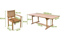 OUTFLEXX Sitzgruppe, Natur, Akazie, Ausziehtisch 150/200 X 90 Cm, 4 Armlehnensessel -Gartenladen 22814 5.jpg