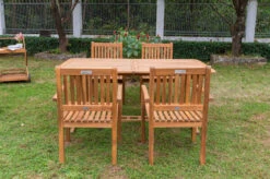 OUTFLEXX Sitzgruppe, Natur, Akazie, Ausziehtisch 150/200 X 90 Cm, 4 Armlehnensessel -Gartenladen 22814 7.jpg