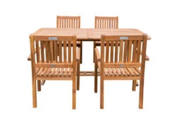 OUTFLEXX Sitzgruppe, Natur, Akazie, Ausziehtisch 150/200 X 90 Cm, 4 Armlehnensessel -Gartenladen 22814 9.jpg