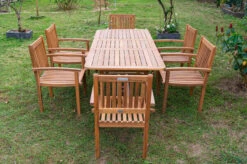 OUTFLEXX Sitzgruppe, Natur, Akazie, Ausziehtisch 180/240 X 100 Cm, 6 Armlehnensessel -Gartenladen 22831 7.jpg