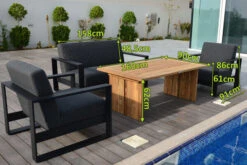 OUTFLEXX Loungemöbel, Sooty, Alu/Sunbrella/recyceltes Teakholz, 4 Personen, Loungetisch 160x90 Cm 11 OUTFLEXX Loungemöbel, Sooty, Alu/Sunbrella/recyceltes Teakholz, 4 Personen, Loungetisch 160x90 Cm -Gartenladen 22837 5.jpg