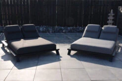 OUTFLEXX Exklusivmodell Blain Doppelliege, Flanelle, Alu/Sunbrella, 222 X 144 X 38 Cm, Inkl. Verstellbarer Rückenlehne -Gartenladen 22851 7.jpg