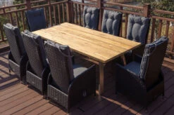 OUTFLEXX Esstischgarnitur, Edelstahl/Teakholz, Tisch 220x100cm, 8 Diningsessel, A-Gestell -Gartenladen 22887 8.jpg