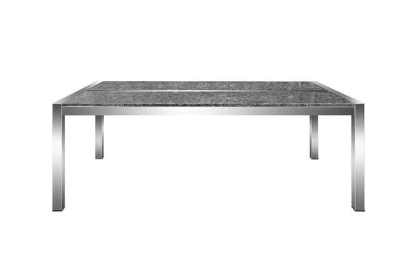 STERN Esstischgarnitur, Silbergrau/grau, Edelstahl/Textilene, Tisch 200 X 100 Cm, 2 Teilige Tischplatte, 6 Stapelsessel, Hohe Rückenlehne 10 STERN Esstischgarnitur, Silbergrau/grau, Edelstahl/Textilene, Tisch 200 X 100 Cm, 2 Teilige Tischplatte, 6 Stapelsessel, Hohe Rückenlehne – Bild 8