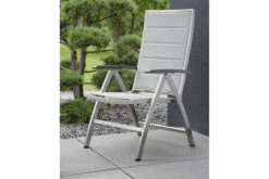 STERN Esstischgarnitur, Silber/grau, Edelstahl/Textilene, Tisch 200 X 100 Cm, 2 Teilige Tischplatte, 6 Multipositionssessel, Padded -Gartenladen 22902 03.jpg