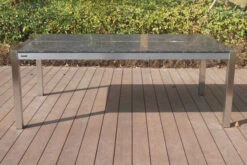 STERN Esstischgarnitur, Silber/grau, Edelstahl/Textilene, Tisch 200 X 100 Cm, 2 Teilige Tischplatte, 6 Multipositionssessel, Padded -Gartenladen 22902 05.jpg