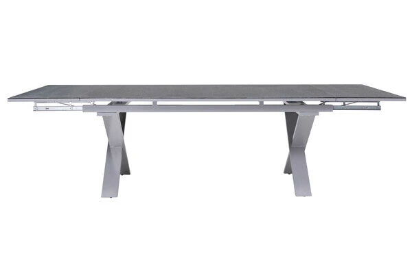 KETTLER Granada Esstischgarnitur, Silber / Anthrazit, Alu / Spraystone / Teak, Tisch 180/280x100cm, 8 Stapelsessel, 2 Multipo 14 KETTLER Granada Esstischgarnitur, Silber / Anthrazit, Alu / Spraystone / Teak, Tisch 180/280x100cm, 8 Stapelsessel, 2 Multipo – Bild 12