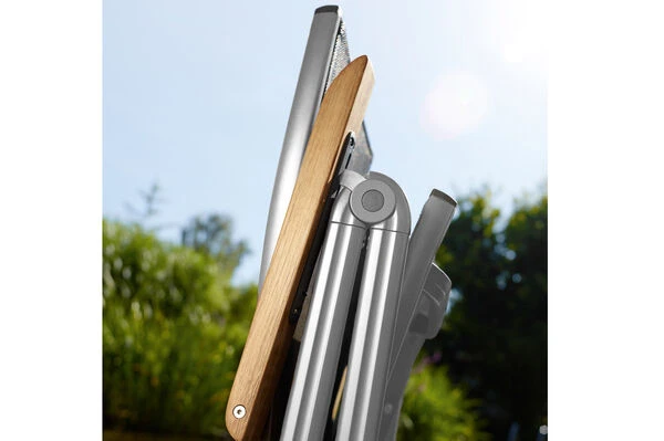 KETTLER Granada Esstischgarnitur, Silber / Anthrazit, Alu / Spraystone / Teak, Tisch 180/280x100cm, 8 Stapelsessel, 2 Multipo 17 KETTLER Granada Esstischgarnitur, Silber / Anthrazit, Alu / Spraystone / Teak, Tisch 180/280x100cm, 8 Stapelsessel, 2 Multipo – Bild 15