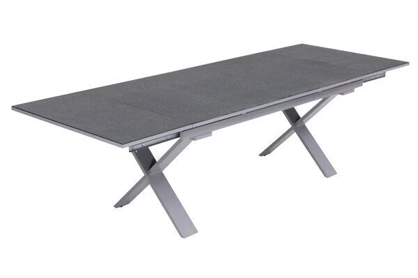 KETTLER Granada Esstischgarnitur, Silber / Anthrazit, Alu / Spraystone / Teak, Tisch 180/280x100cm, 8 Stapelsessel, 2 Multipo 10 KETTLER Granada Esstischgarnitur, Silber / Anthrazit, Alu / Spraystone / Teak, Tisch 180/280x100cm, 8 Stapelsessel, 2 Multipo – Bild 8