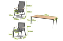 HARTMAN Silencio / Aruba Sitzgruppe, Xerix/natur, Alu/Teak, 2 Dining Sessel, 6 Multipo, 220x100cm, FSC-Teak Armlehnen -Gartenladen 23207 5.jpg