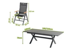 HARTMAN Xanadu / Alice Sitzgruppe, Xerix/natur, Alu/Teak/Glaskeramik, 4x4 Textilen, 4 Multipo, 160/220x90cm, FSC-Teak Armlehnen 9 HARTMAN Xanadu / Alice Sitzgruppe, Xerix/natur, Alu/Teak/Glaskeramik, 4x4 Textilen, 4 Multipo, 160/220x90cm, FSC-Teak Armlehnen -Gartenladen 23244 5.jpg