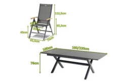 HARTMAN Xanadu / Aruba Sitzgruppe, Xerix/natur, Alu/Teak/Glaskeramik, 6 Multipo, 160/220x100cm, FSC-Teak Armlehnen -Gartenladen 23268 mass.jpg