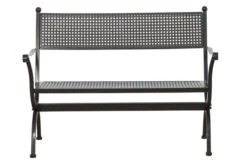 MBM Romeo Esstischgarnitur, Marone, Schmiedeeisen, Verzinkt, Pulverbeschichtet, Tisch 125x75 Cm, Bank, 2x Sessel -Gartenladen 23358 02.jpg