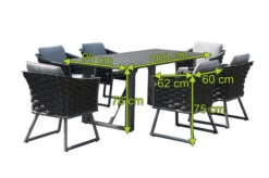 OUTFLEXX Oranger Blossom Esstischgarnitur, Anthrazit, Alu/XL Rope, 7-teilig, Inkl. Sitz- Und Rückenkissen, Tisch 200 X 90 X 76 Cm 14 OUTFLEXX Oranger Blossom Esstischgarnitur, Anthrazit, Alu/XL Rope, 7-teilig, Inkl. Sitz- Und Rückenkissen, Tisch 200 X 90 X 76 Cm -Gartenladen 23396 5.jpg