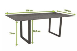 STERN Esstisch, Anthrazit, Aluminium, 200x100 Cm, Mit Tischplatte Silverstar 2.0 Dekor Zement 8 STERN Esstisch, Anthrazit, Aluminium, 200x100 Cm, Mit Tischplatte Silverstar 2.0 Dekor Zement -Gartenladen 23408 4.jpg